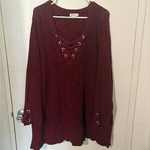 Style & Co. Burgundy Knit Sweater